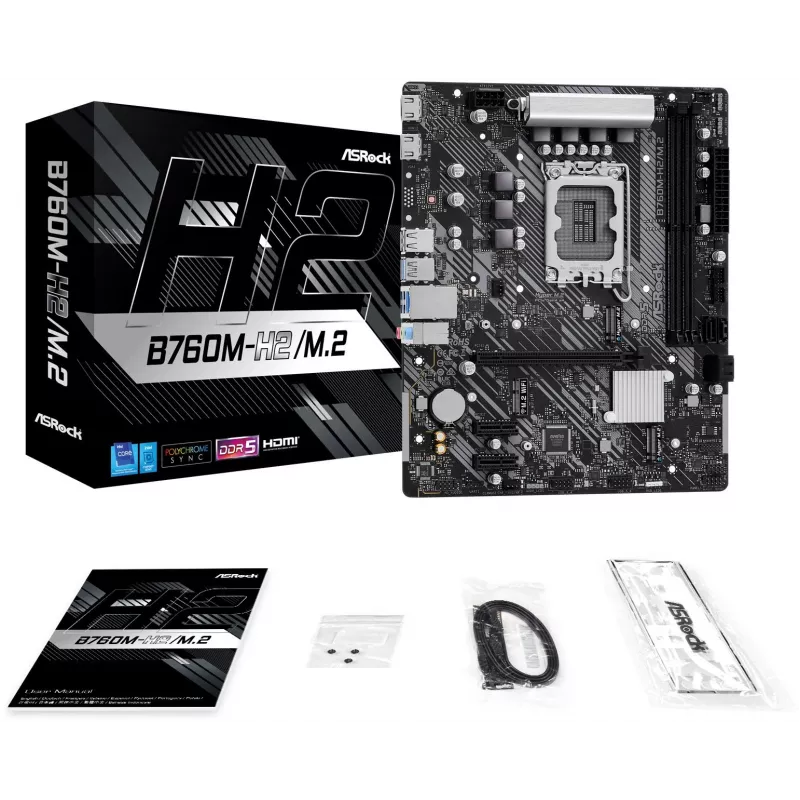 ASRock B760M-H2/M.2 DDR5 LGA1700 Micro-ATX Płyta główna