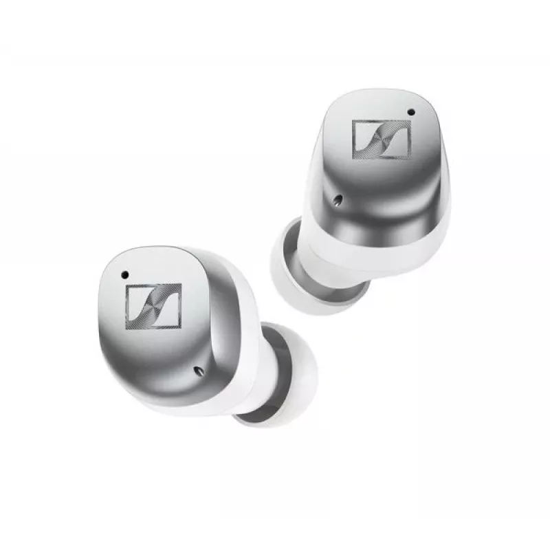 SENNHEISER Momentum MTW4 Bezprzewodowe douszne słuchawki sportowe Bluetooth z redukcją szumów - białe i srebrne