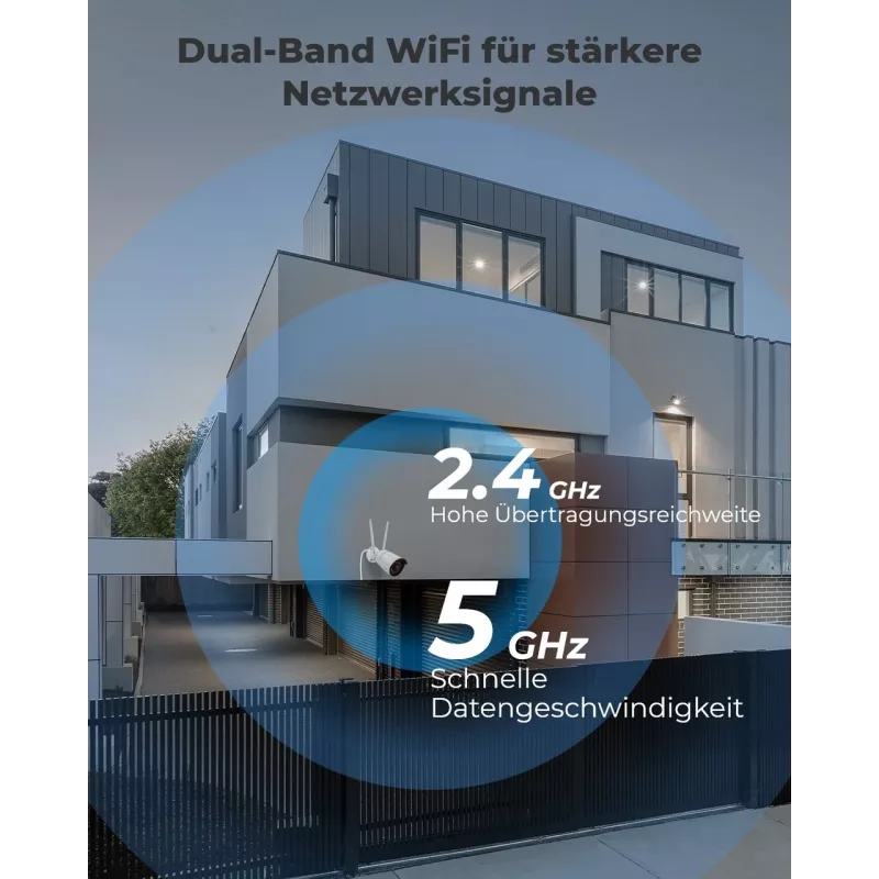 Reolink W320 - 5MP Outdoor Security Camera, 2.4/5 GHz Wi-Fi, Person/Vehicle/Animal Detection, 100ft Night Vision