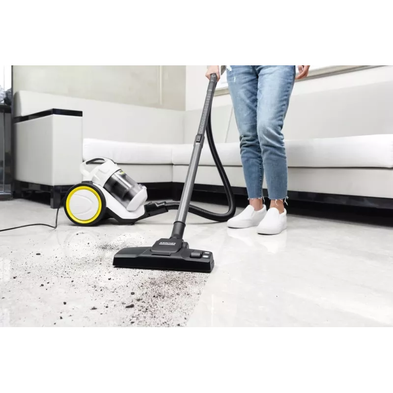 Odkurzacz workowy Karcher VC 3 — suchy odkurzacz domowy, 700 W, 0,9 L bezworkowy, HEPA 13, rura teleskopowa, wąż 1,5 m