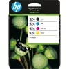 HP 924 CMYK oryginalnych wkładów atramentowych 4-pak, czarny, cyjan, magenta, żółty, 4 szt., 500 stron, 400 stron