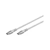 super-soft kabel w oplocie USB 2.0, wtyk USB-C > wtyk USB-C (biały, 3 metry)