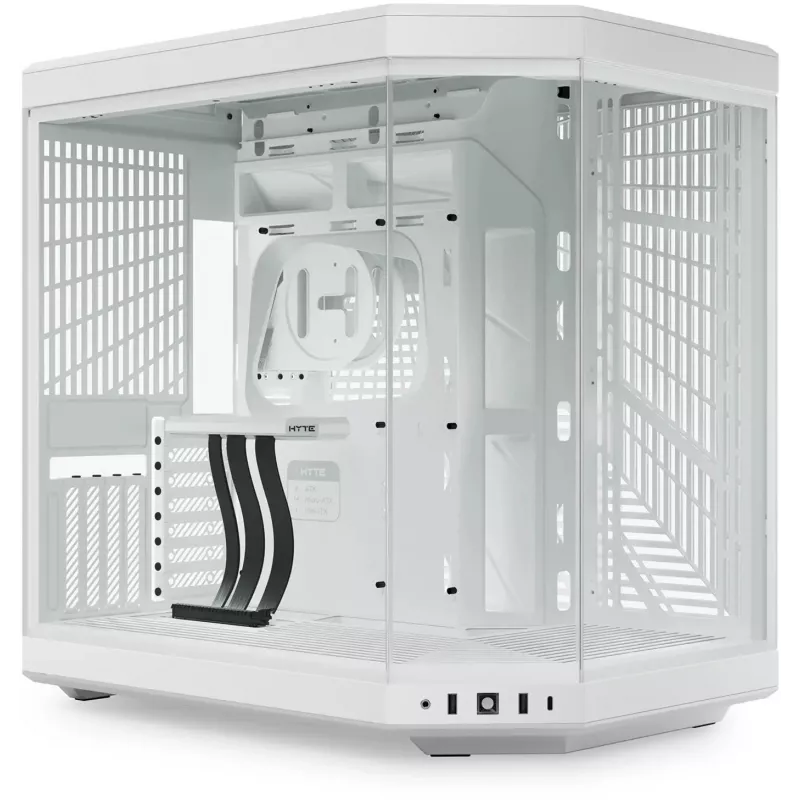 Obudowa komputera HYTE Y70 Midi Tower biała – obsługuje EATX, GPU do 42,2 cm, wysokość chłodzenia CPU 18 cm