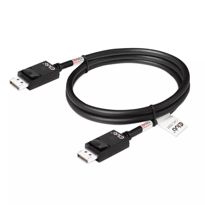 Kabel CLUB3D DisplayPort 2.1 Dwukierunkowy z certyfikatem VESA DP80 4K240Hz, 8K60Hz lub 10K30Hz M/M 1,2m/3,94ft