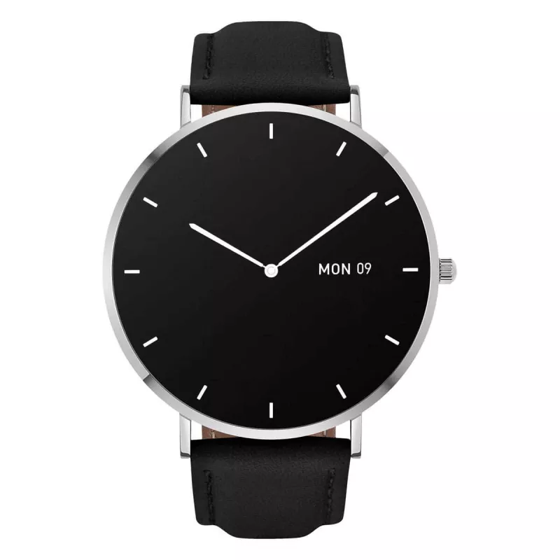 Smartwatch Garett Verona srebrno-czarny skórzany VERONA_SREB_CZARN_SKOR Garett
