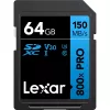 Karta pamięci SDXC Lexar 64 GB UHS-I 800xPRO — Klasa 10, U3, V30, 150 MB/s