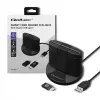 Czytnik kart inteligentnych Qoltec 50632 USB 2.0 Czarny Kabel 1m