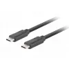 Kabel USB C na C LANBERG CA-CMCM-32CU-0018-BK USB 3.2 Gen 2, 1,8 m, czarny, 100 W PD, wideo 4K
