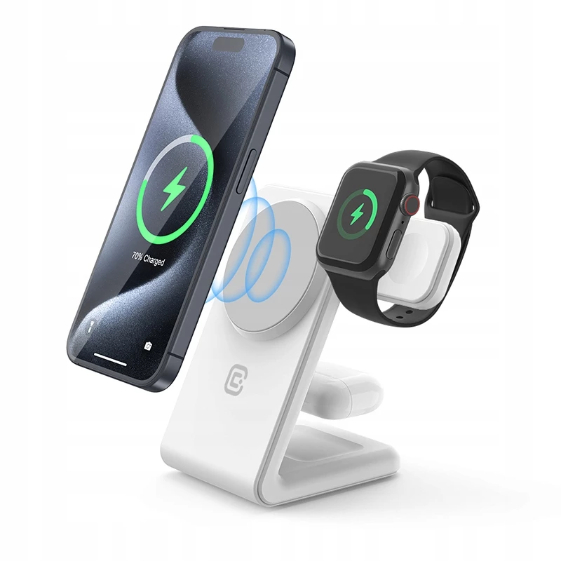 Ładowarka bezprzewodowa 3w1 MagSafe do iPhone, Apple Watch i AirPods Crong