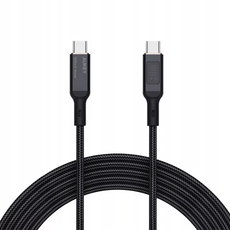 Kabel USB AUKEY CB-MCC102 1,8 m USB C Czarny 480 Gbit/s
