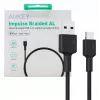 Kabel USB A na USB-C AUKEY CB-CD30 0,9 m — czarny, pleciony, USB PD 3.0, 0,48 Gbit/s