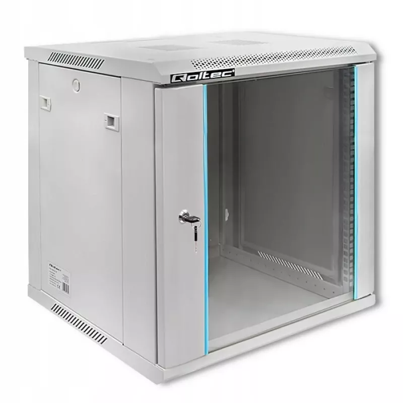 Szafa rack QOLTEC 19-calowa 12U model 54485 — obudowa sieciowa/serwerowa