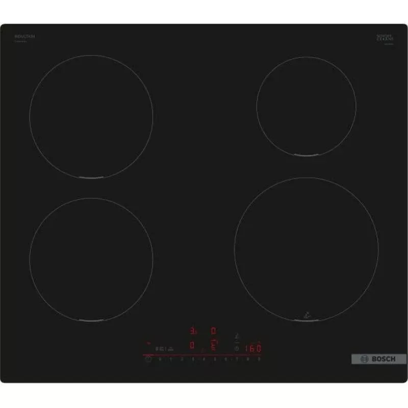 Płyta do zabudowy Bosch PUE611HC1E, Indukcja, 4 pola grzewcze, PerfectFry Plus, Home Connect, Moc Boost, 60cm, Czarna