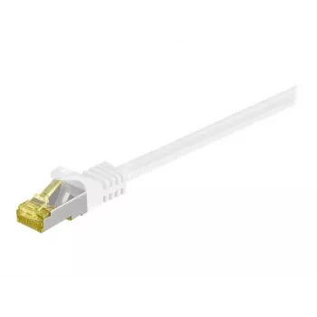 Wentronic GoobayCat.7 kabel surowy Patch kabel, S/FTP (PiMF), biały, 0,25 m - LSZH bezhalogenowy, miedź, wtyk RJ45 (91089)