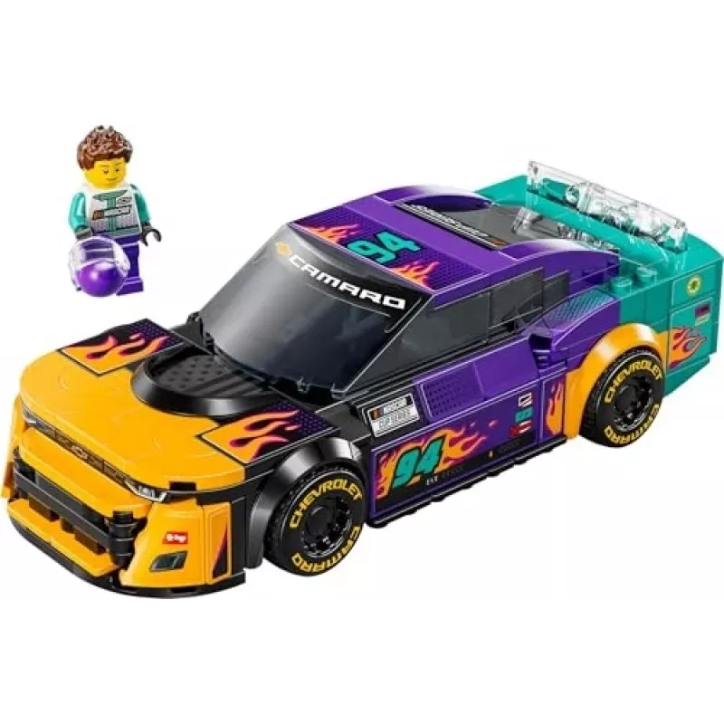 Klocki konstrukcyjne LEGO Speed Champions 76935 NASCAR Next Gen Chevrolet Camaro ZL1, 328 elementów, 1 minifigurka, wiek 9+