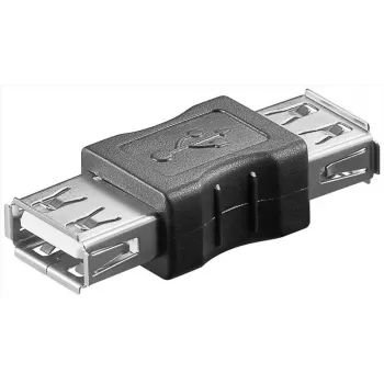Microconnect USBAFAF adapter złącza kabla USB A Czarny