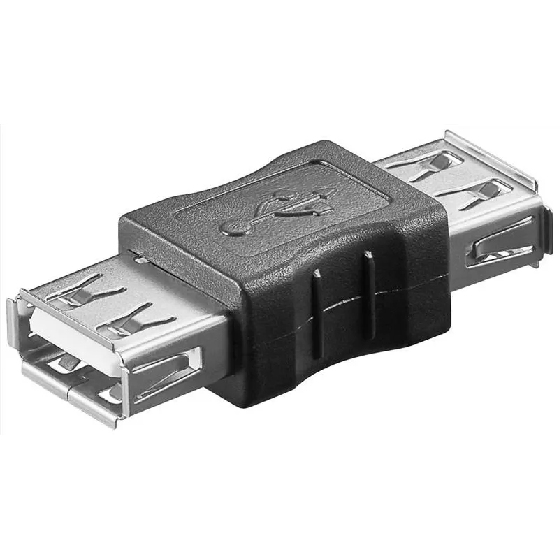 Microconnect USBAFAF adapter złącza kabla USB A Czarny