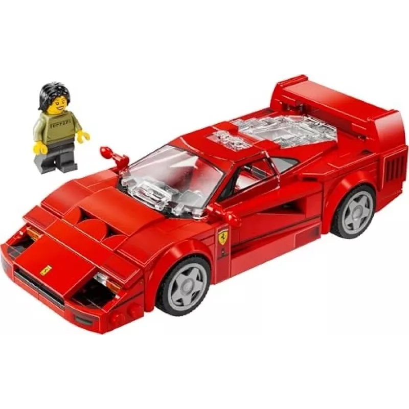 LEGO Speed Champions Ferrari F40 Supercar Zestaw do Budowania Samochodu Zabawkowego dla Chłopców i Dziewczynek od 9 Lat z Minifigurką Kierowcy