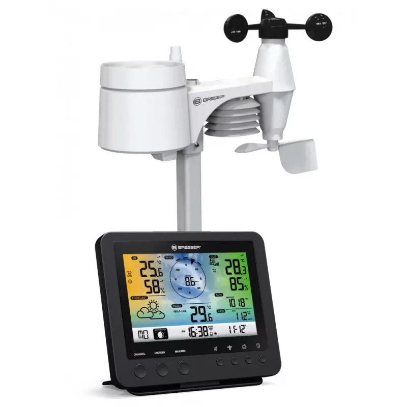 Bresser Optics 7002580 cyfrowa stacja pogodowa Czarny AC Wi-Fi