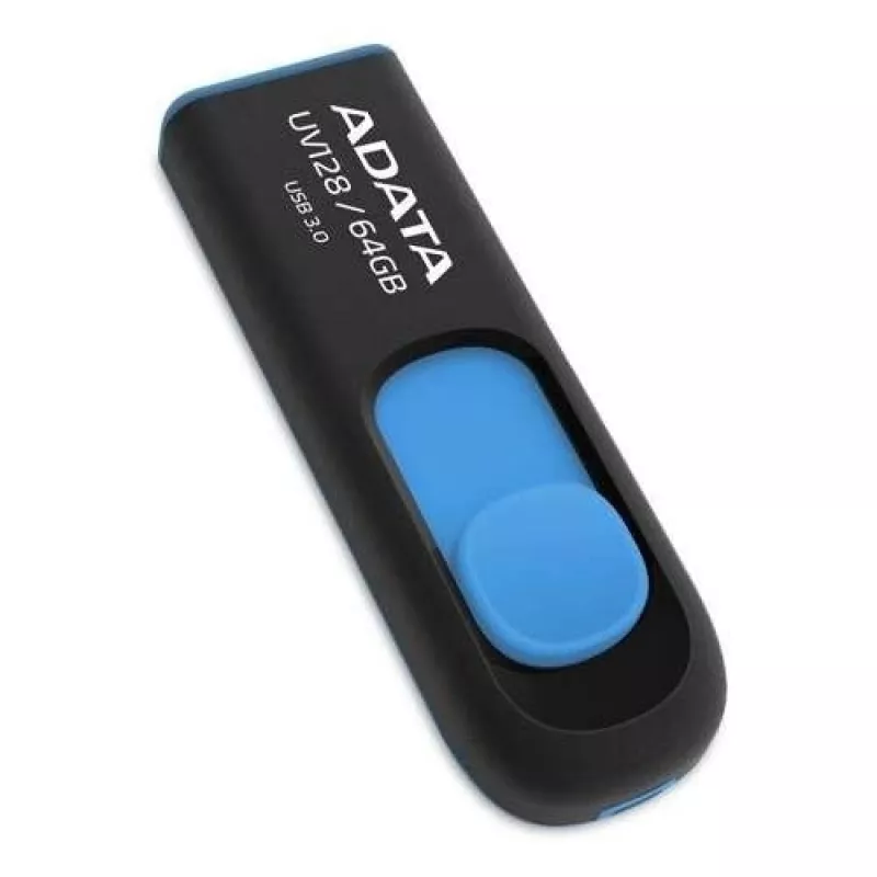 Pamięć USB ADATA 64 GB DashDrive UV128, USB Typ-A, 3.2 Gen 1 (3.1 Gen 1), czarna, niebieska