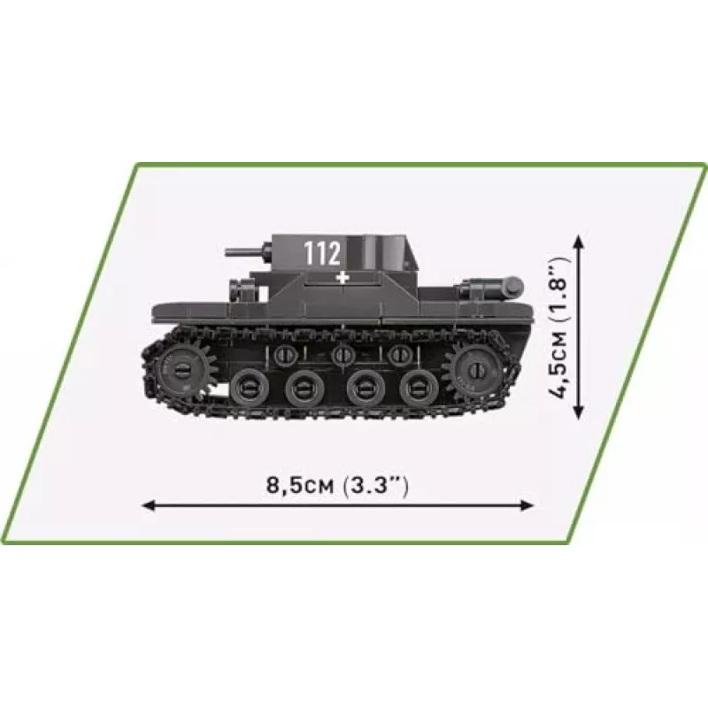 Zestaw konstrukcyjny COBI Renault R35 Valentine IX Panzer I 595 elementów