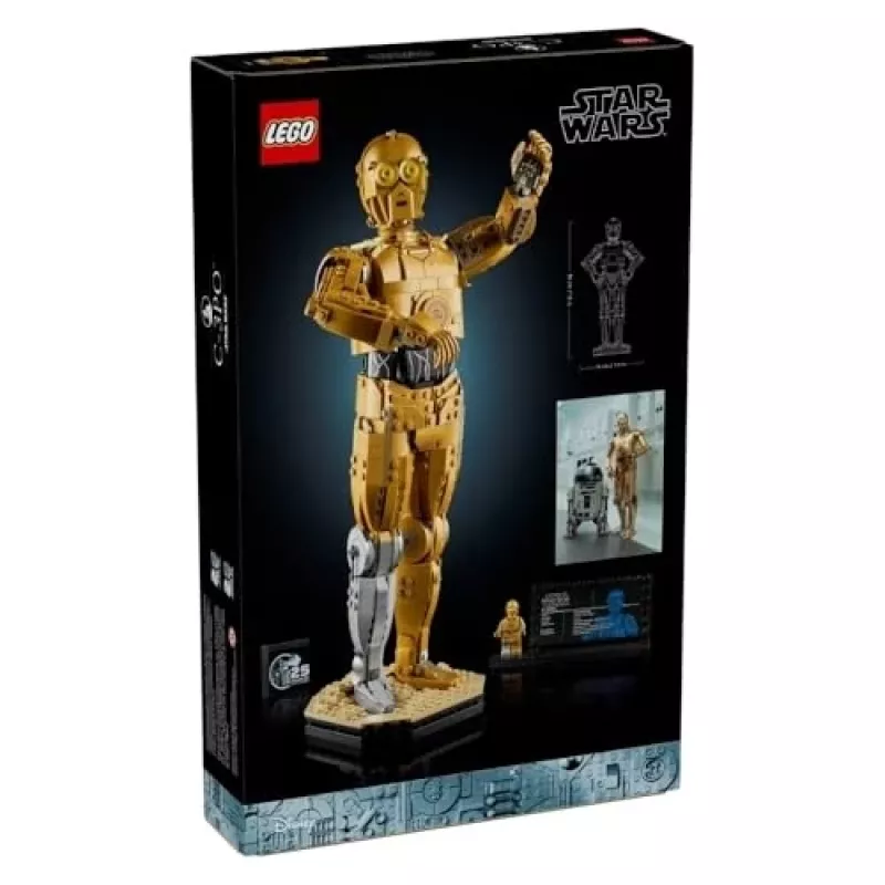 LEGO figura do zbudowania Star Wars C-3PO model 75398 — 1138 elementów, 380 mm kolekcjonerski model na wystawę