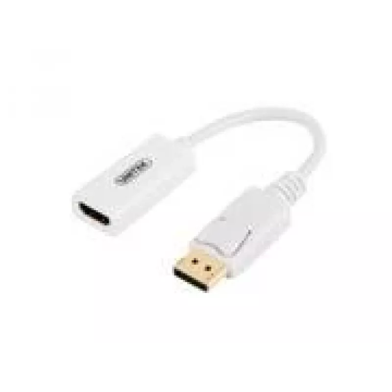 UNITEK Pozłacany konwerter DisplayPort DP na HDMI 4K UHD HDTV męski na żeński z audio - Y-6332 Biały