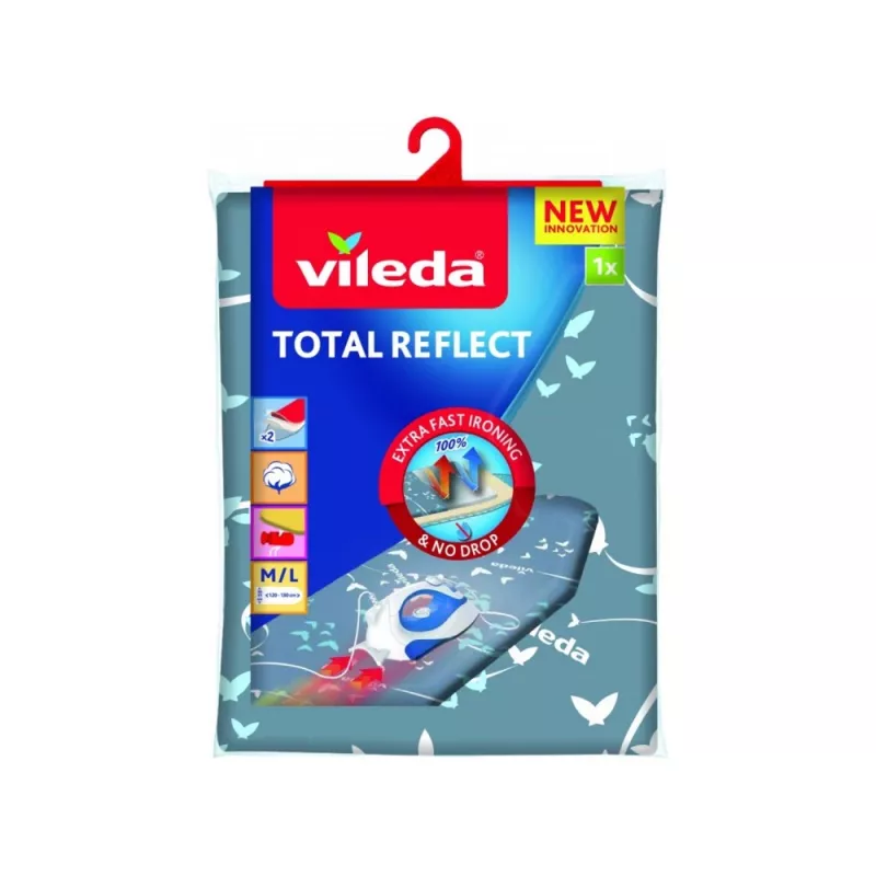 Nakładka na deskę do prasowania VILEDA Total Reflect niebiesko-szaro-biała na deski 1300 x 450 mm
