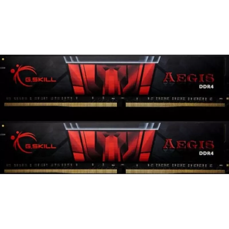 DIMM 32 GB DDR4-2666 (2x 16 GB) Dual-Kit, Arbeitsspeicher schwarz/rot, F4-2666C19D-32GIS, Aegis DDR4, INTEL XMP