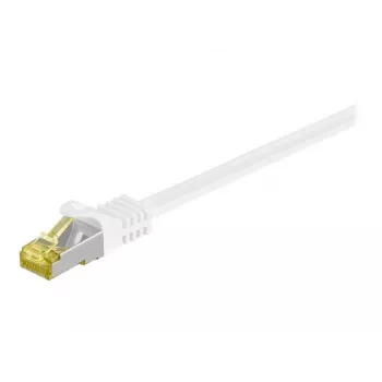 Wentronic Goobay Cat.7 kabel sieciowy, S/FTP (PiMF), biały, 0,5 m – LSZH bezhalogenowy, miedź, wtyk RJ45 (91090)
