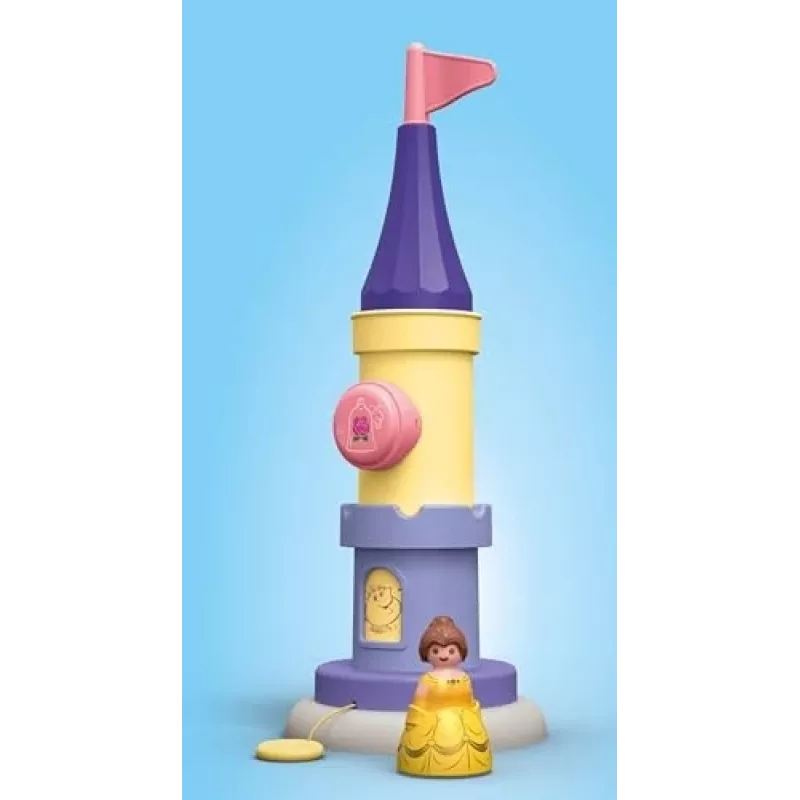PLAYMOBIL JUNIOR i Disney: Wieża Zabaw Belle z Dźwiękiem | Zestaw dla Maluchów 1-3