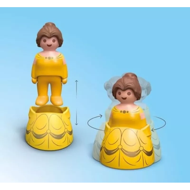 PLAYMOBIL JUNIOR i Disney: Wieża Zabaw Belle z Dźwiękiem | Zestaw dla Maluchów 1-3