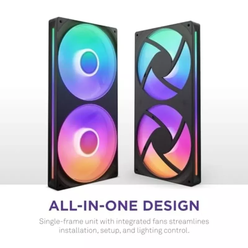 NZXT F280 RGB Core 140mm ARGB PWM 2-Pack Czarny