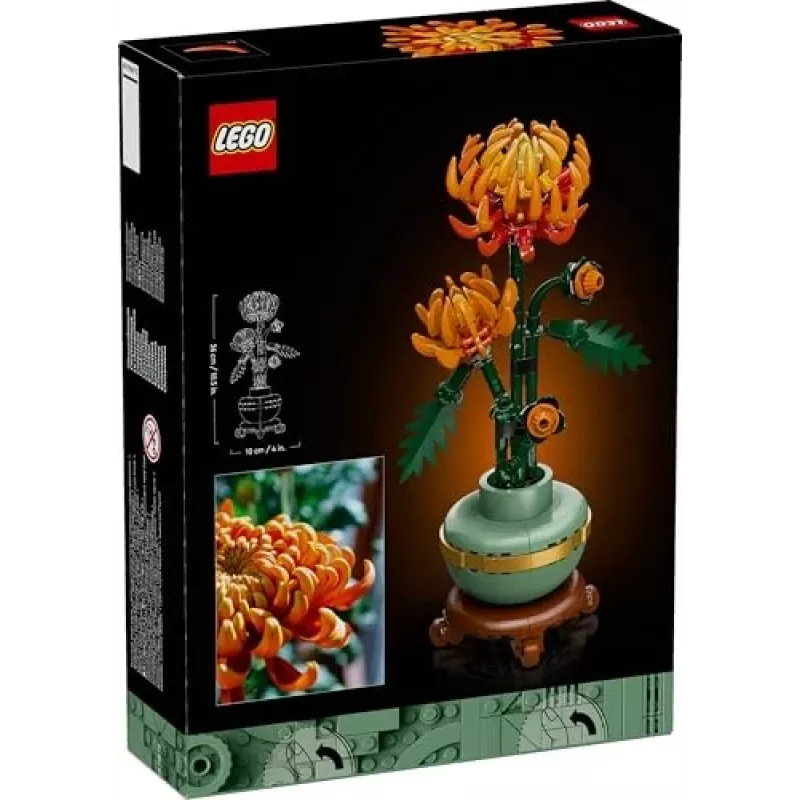 LEGO Icons Zestaw Klocków Kwiat Chryzantemy Kreatywny Model dla Dorosłych Sztuczna Roślina Prezent dla Kobiet Mężczyzn Jej lub Jego Dom Biuro Dekoracja