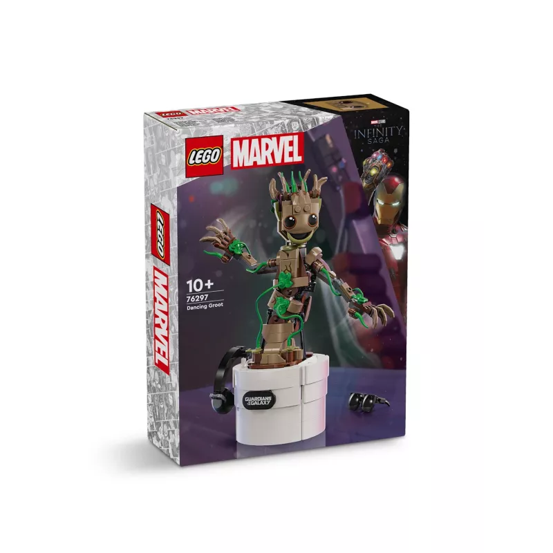 LEGO Marvel Tańczący Groot Składana Animowana Figurka Akcji Postać z Strażników Galaktyki Interaktywny Zestaw Zabawkowy dla Dzieci Superbohater