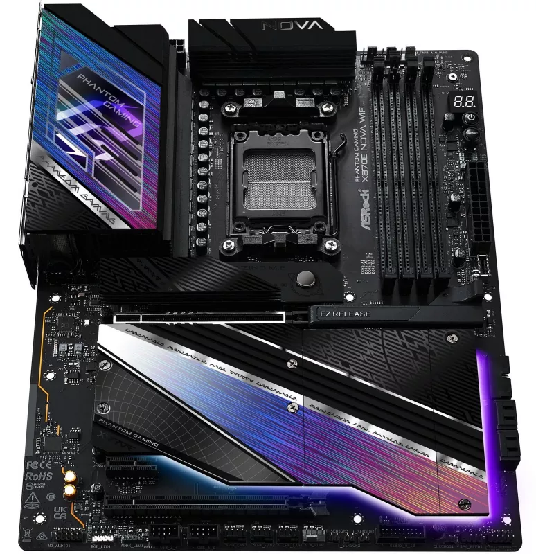Płyta główna ASROCK MK X870E NOVA WIFI AMD X870E Socket AM5 ATX, DDR5, 4x DIMM, 256GB, Wi‑Fi 7, BT 5.4, 5Gb LAN, PCIe Gen5 M.2