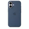 Silicone etui Apple iPhone 16 MagSafe Denim Cover niebieski 6.1 inch