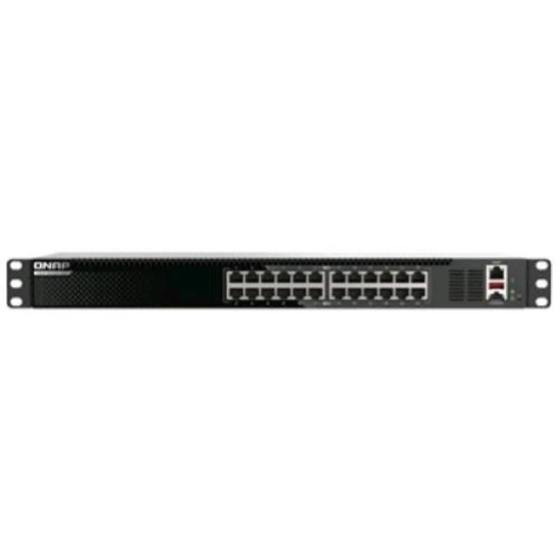 Przełącznik sieciowy QNAP QSW-M3224-24T zarządzalny L3 10G Ethernet (100/1000/10000) 1U czarny, srebrny