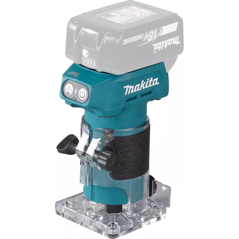 DRT52Z Makita 18V LXT bezprzewodowa frezarka górnowrzecionowa bezszczotkowa 1/4 cala - samo urządzenie