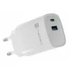 Przewodowa ładowarka do urządzeń mobilnych NATEC NUC-2140, 30W, USB-C PD 3.0 + USB-A, Samsung AFC, Biała