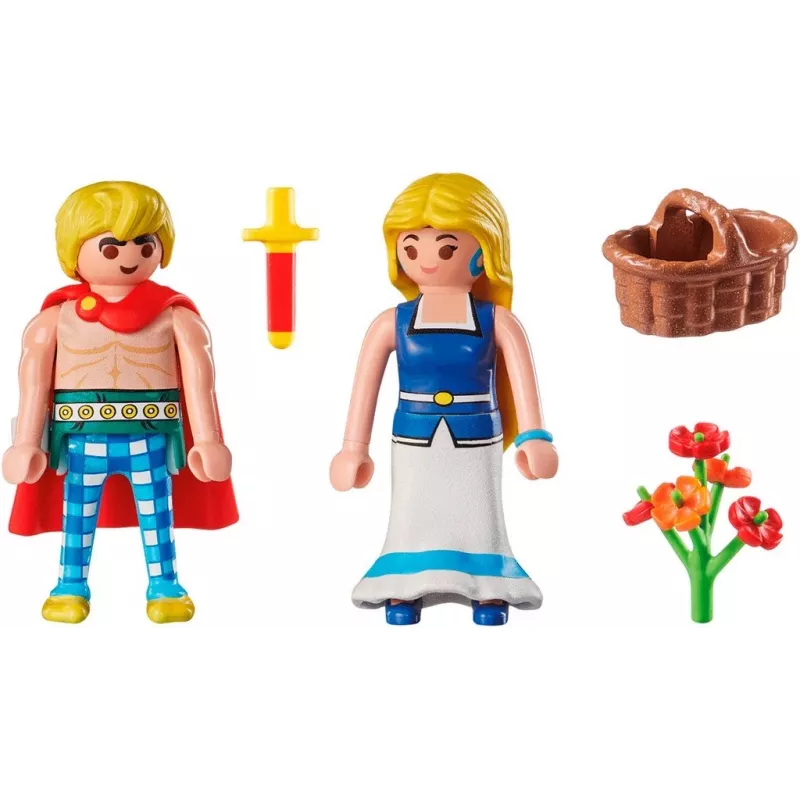 PLAYMOBIL | Asterix | Tragicomix i Falbala | Zakochana para z uniwersum Asteriksa | Zabawka dla dzieci od 5 lat | 71544