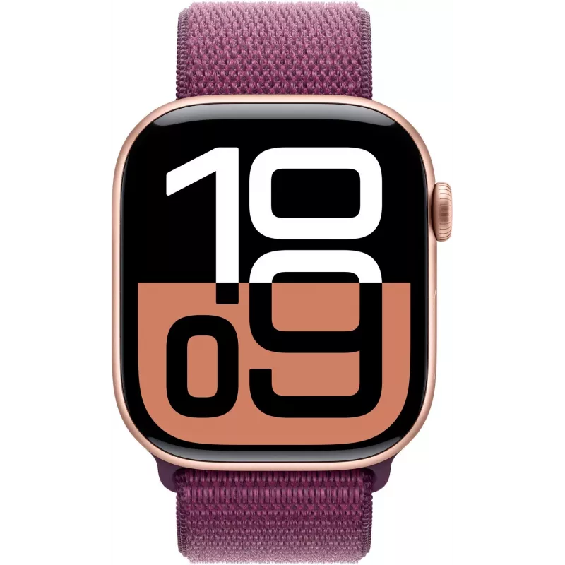 APPLE Watch Series 10 GPS 46 mm koperta z różowego złota aluminium z pętelką sportową Plum