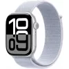 APPLE Watch Series 10 GPS 46mm srebrna aluminiowa koperta z pętlą sportową niebieski Cloud