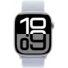 APPLE Watch Series 10 GPS 46mm srebrna aluminiowa koperta z pętlą sportową niebieski Cloud