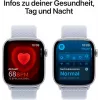 APPLE Watch Series 10 GPS 46mm srebrna aluminiowa koperta z pętlą sportową niebieski Cloud