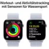 APPLE Watch Series 10 GPS 46mm srebrna aluminiowa koperta z pętlą sportową niebieski Cloud