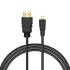Kabel HDMI SAVIO CL-39 1 m — Typ A (męski) do Typ D Micro (męski), HDMI 1.4, 4096x2160, ARC, Ethernet, pozłacane styki, czarny