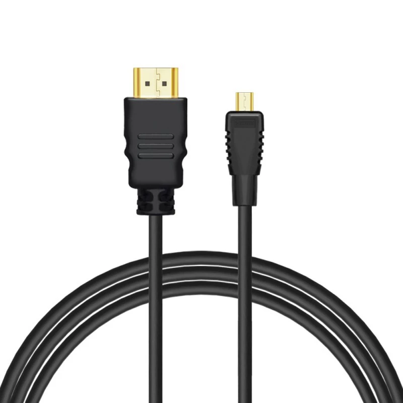 Kabel HDMI SAVIO CL-39 1 m — Typ A (męski) do Typ D Micro (męski), HDMI 1.4, 4096x2160, ARC, Ethernet, pozłacane styki, czarny