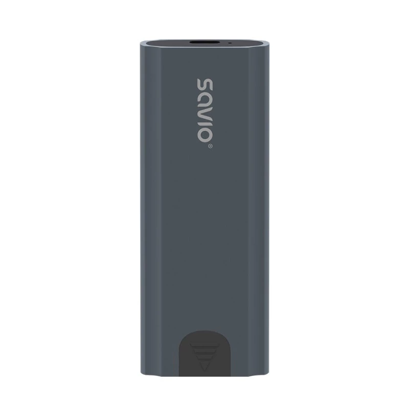 Obudowa M.2 SSD SAVIO AK-67 szara, USB 10 Gbit/s, obsługa pojedynczego dysku M.2