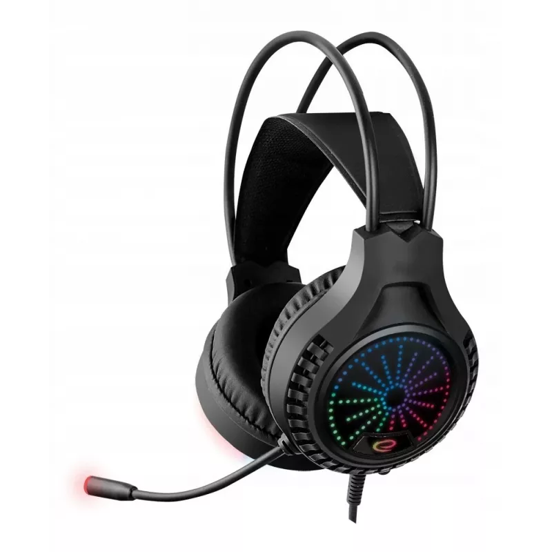 Przewodowe słuchawki gamingowe ESPERANZA EGH5000 — nauszne, USB 2.0, 20–20 000 Hz, 32 Ω, 105 dB, kabel 1,5 m, mikrofon na wysięgniku